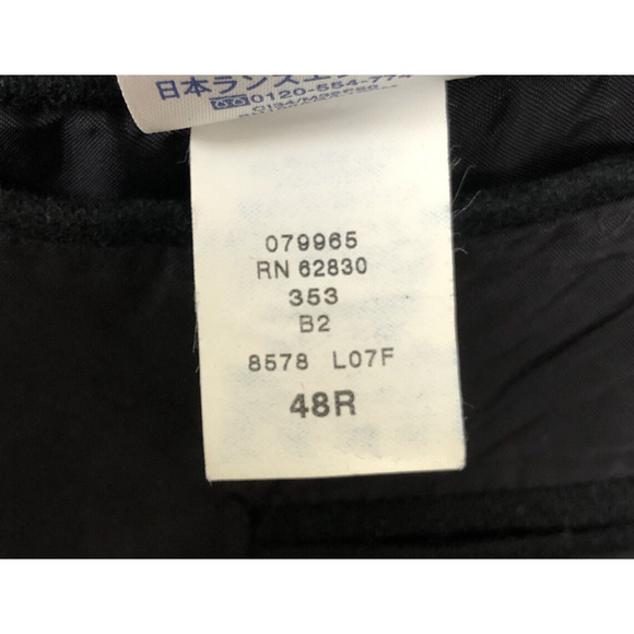 VTG LANDS' END Camel Hair Blazer Men's Sz 48R Black Sport Coat Classic USA Made‎ - Picture 5 of 16